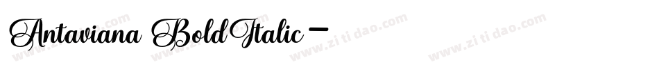 Antaviana BoldItalic字体转换